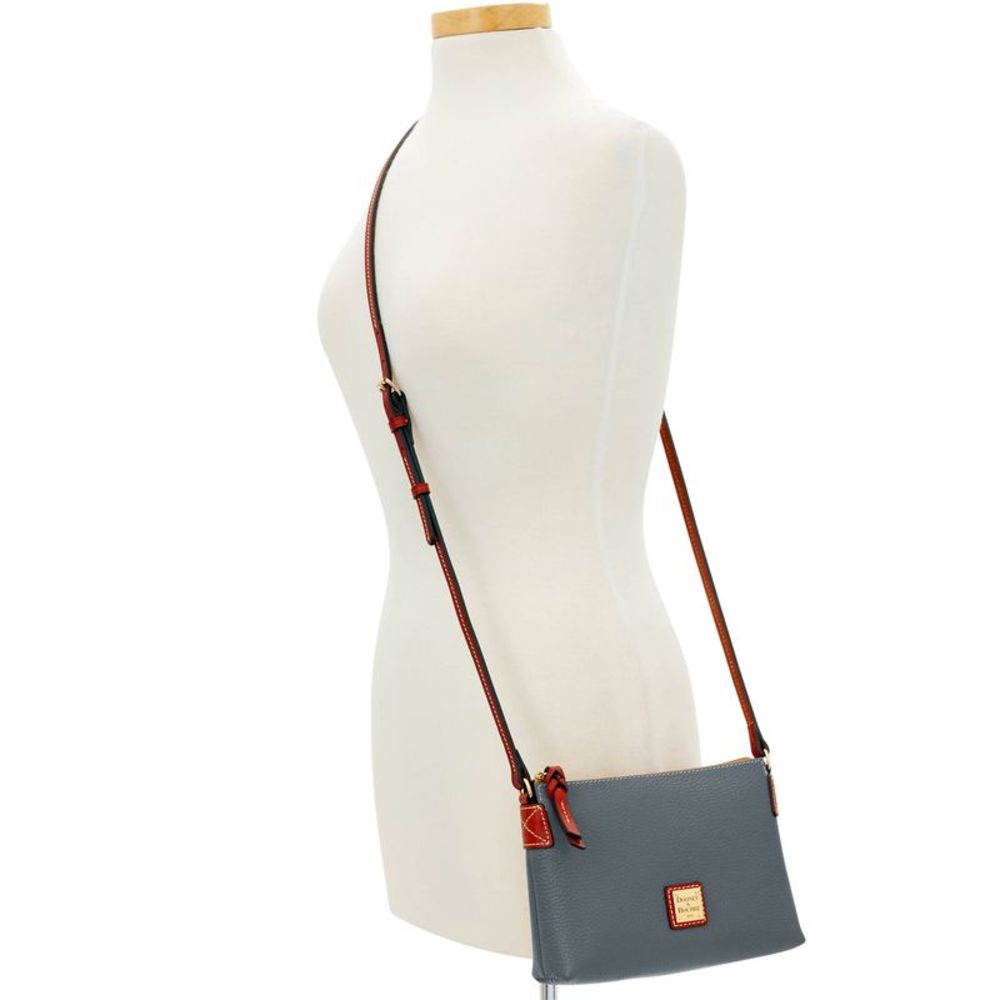 Dooney & Bourke Pebble Grain Crossbody Pouchette Shoulder Bag - Slate - Picture 4 of 4